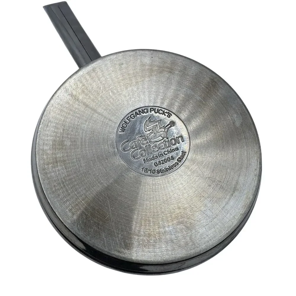 Wolfgang Puck Stainless 3-Pc Pan Set — 2Qt, 1.5Qt Café, 8” Sauté (No Lids)
